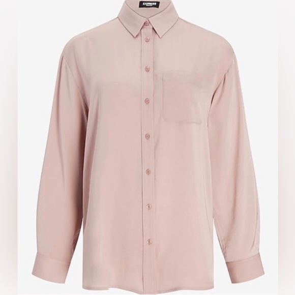 EXPRESS | Boyfriend Women’s Button-up Shirt - Picture 3 of 5